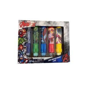 Marvel Avengers Jumbo Sidewalk Chalk with Holders 5-Pack Multicolor Kids Outdoor